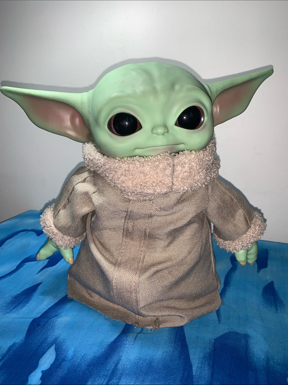 Star Wars Grogu Baby Yoda The Child Plush 12” Rubber Head Mattel Mandalorian